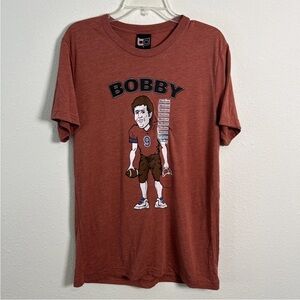 NWT Bobby Boucher Adam Sadler Beautiful Demise Burnt Orange T-Shirt Men’s Med